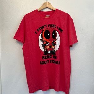 Marvel Deadpool I Don't Feel Like Being An Adult Today Tee